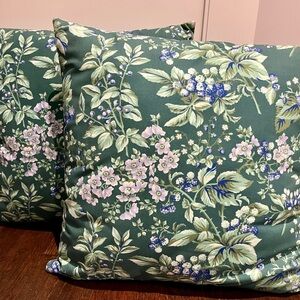 Two Laura Ashley Pillows, 18”, Bedroom Decor